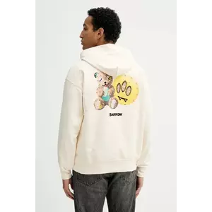 Barrow hanorac de bumbac culoarea bej, cu glugă, cu imprimeu, F5BWUAHS084 imagine