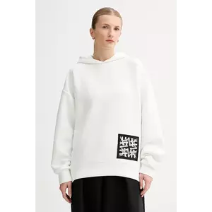 MMC STUDIO bluză culoarea alb, cu glugă, cu imprimeu, VERITE.HOODIE imagine