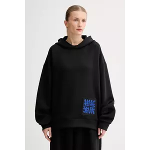 MMC STUDIO bluză culoarea negru, cu glugă, cu imprimeu, VERITE.HOODIE imagine
