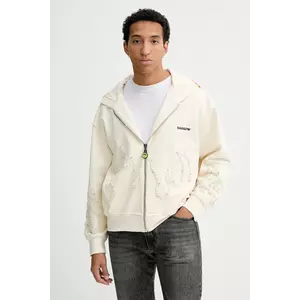 Barrow hanorac de bumbac culoarea bej, cu glugă, cu imprimeu, F5BWUAZH080 imagine