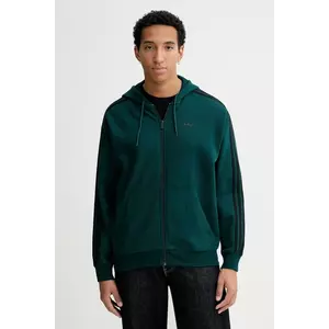 adidas Originals bluză Baggy culoarea verde, cu glugă, cu imprimeu, JX1549 imagine