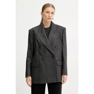 Marella geacă de lână culoarea gri, cu două rânduri de nasturi, melanj, 2523046012200 imagine