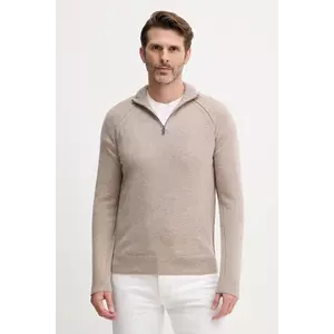 United Colors of Benetton pulover de lână culoarea bej, cu turtleneck, 1006U202B imagine