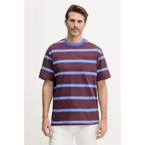 United Colors of Benetton tricou din bumbac culoarea bordo, cu imprimeu, 380ZU10AY imagine