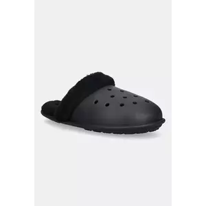 Crocs papuci Classic Fuzz Scuff culoarea negru 212143 imagine