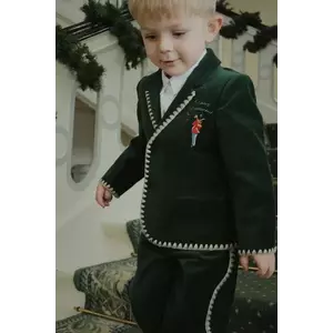 Konges Sløjd sacou de catifea pentru copii ROCKY BLAZER culoare verde KS104412 imagine