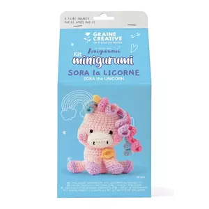 Graine Creative set DIY de croșetat o jucărie Amigurumi Kit 10 cm multicolor imagine