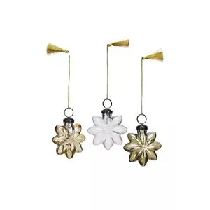 Madam Stoltz set de globuri de Crăciun 7 cm 3-pack multicolor imagine