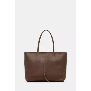 Answear Lab poseta de piele culoarea bordo imagine