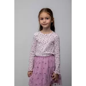 Coccodrillo longsleeve din bumbac culoarea roz, WINTER COSY GRIL KIDS imagine