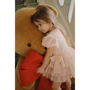 Konges Sløjd rochie fete FAY DRESS GRS culoarea roz, mini, evazați, KS104296 imagine