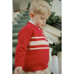 Konges Sløjd pulover de lână pentru copii BASI POLO culoarea roșu, light, KS104213 imagine