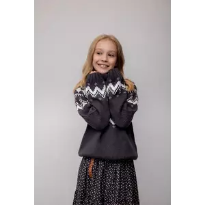 Coccodrillo pulover copii culoarea negru, WINTER COSY GRIL JUNIOR imagine