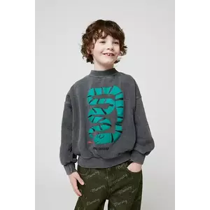 Bobo Choses hanorac de bumbac pentru copii Snake culoarea gri, cu imprimeu, 225BC006 imagine