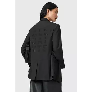 AllSaints sacou ESSIE culoarea gri, un singur rând de nasturi, W008QD imagine