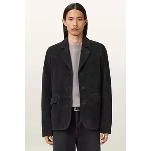 AllSaints geacă de piele întoarsă HORNETT culoarea negru, M020LD imagine