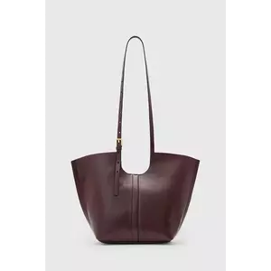 AllSaints poșetă de piele ARA culoarea roșu, W166XD imagine