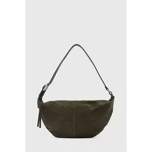 AllSaints geantă de mana din piele întoarsă LUNA culoarea maro, W388XD imagine