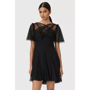 AllSaints rochie MADI culoarea negru, mini, evazați, W005DD imagine