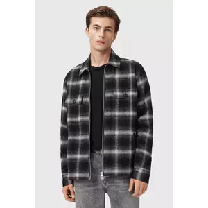 AllSaints geacă cu aspect de cămașă BAYO culoarea negru, de tranziție, M026OD imagine