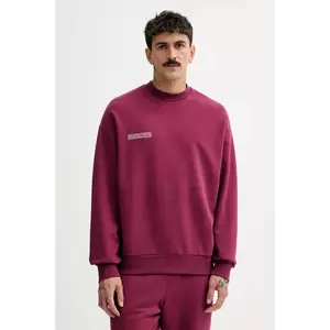 Pangaia hanorac de bumbac culoarea bordo, cu imprimeu, 10000183 imagine