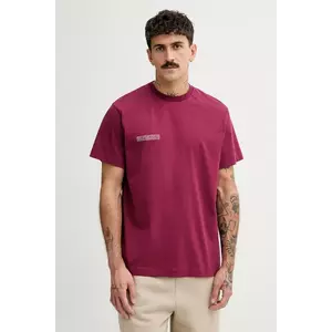 Pangaia tricou din bumbac culoarea bordo, cu imprimeu, 10000287 imagine