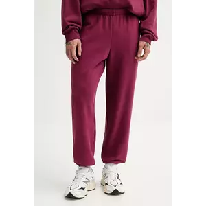 Pangaia pantaloni de trening din bumbac culoarea bordo, uni, 10000295 imagine