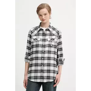 Tommy Jeans cămașă din bumbac culoarea negru, cu guler clasic, regular, DW0DW21456 imagine