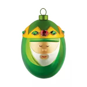 Alessi globuri de pom Melchiorre 12 x 8, 5 cm culoarea verde imagine