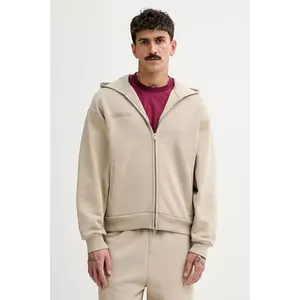 Pangaia hanorac de bumbac culoarea bej, cu glugă, uni, 10002675 imagine