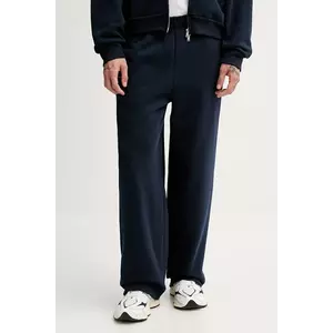 Pangaia pantaloni de trening din bumbac culoarea bleumarin, uni, 10002676 imagine