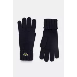 Lacoste manusi de lana culoarea albastru marin, RV0452 imagine