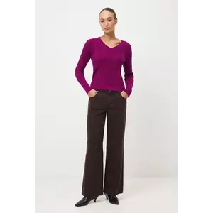 Medicine pulover din lână merino culoarea roz, light imagine