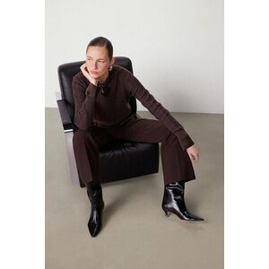 Medicine pulover din lână merino culoarea maro, light imagine