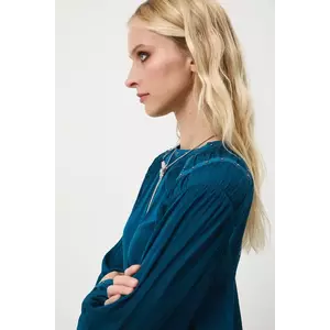 Medicine bluza culoarea turcoaz, neted imagine