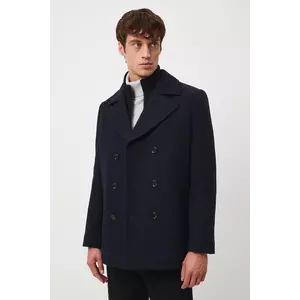 Medicine palton de lana culoarea albastru marin imagine