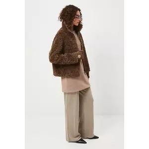 Medicine geaca culoarea maro, de tranzitie, oversize imagine