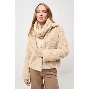 Medicine geaca culoarea bej, de tranzitie, oversize imagine