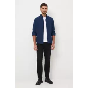 Medicine camasa culoarea albastru marin, cu guler button-down, slim imagine