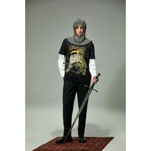 Medicine tricou din bumbac culoarea negru, cu imprimeu imagine