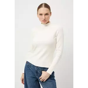 Medicine longsleeve culoarea bej, cu turtleneck imagine