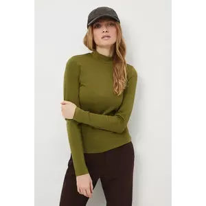 Medicine longsleeve culoarea verde, cu turtleneck imagine