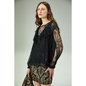 Medicine bluza culoarea negru, cu imprimeu imagine