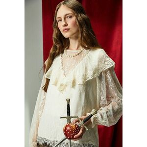 Medicine bluza culoarea bej, cu imprimeu imagine