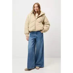 Medicine geaca culoarea bej, de iarna, oversize imagine