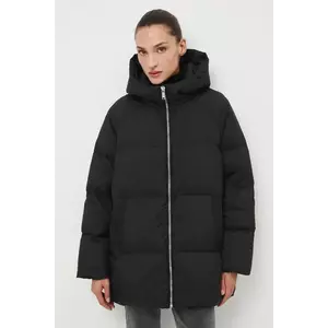 Medicine geaca de puf culoarea negru, de iarna, oversize imagine