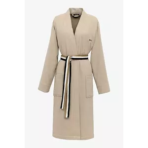 BOSS halat de baie din bumbac BLINEA Beige L culoarea bej imagine