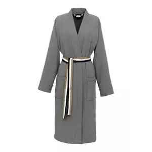 BOSS halat de baie din bumbac BLINEA Magnet L culoarea gri imagine