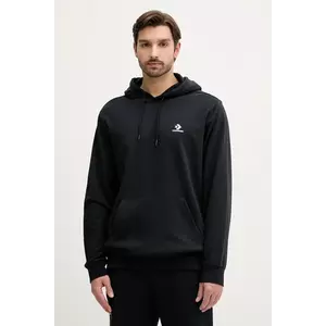 Converse bluză culoarea negru, cu glugă, cu imprimeu, CVM5K874 imagine