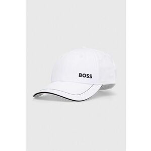BOSS șapcă de baseball din bumbac GREEN culoarea alb, uni 50492716 imagine